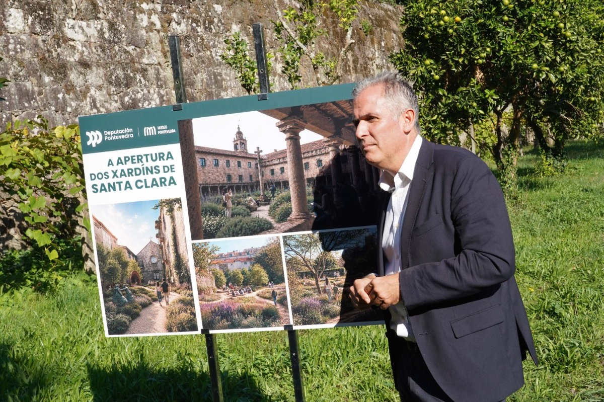  A Deputación recibe a autorización de Patrimonio para abrir os xardíns de Santa Clara á cidadanía no 2027